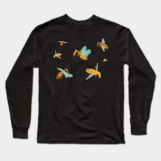 Honeybees in Flight Long Sleeve T-Shirt